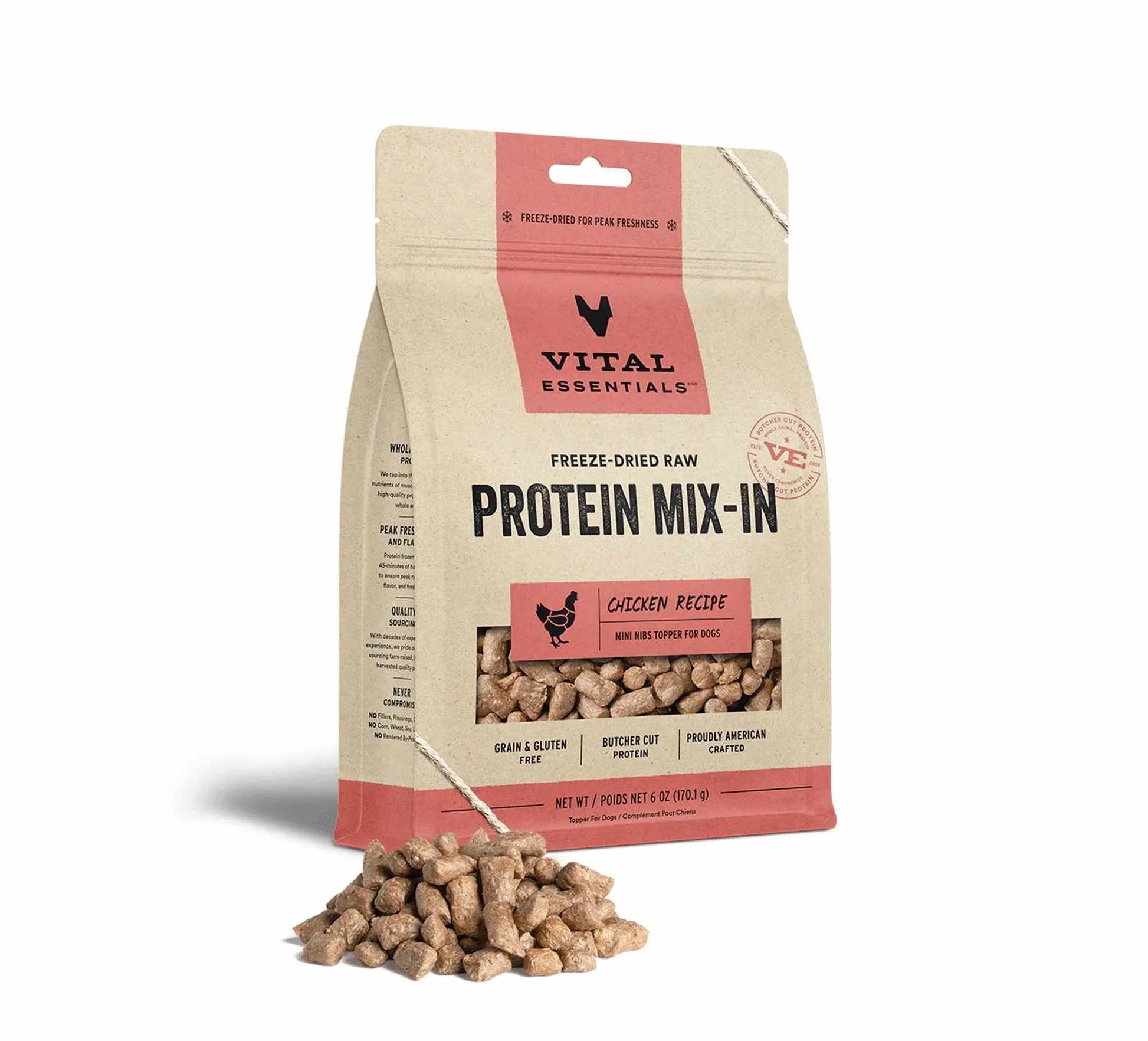 Vital Essentials(R) Freeze-Dried Raw Chicken Protein Mix-In Meal Topper for Dogs, - Your Pet Connection