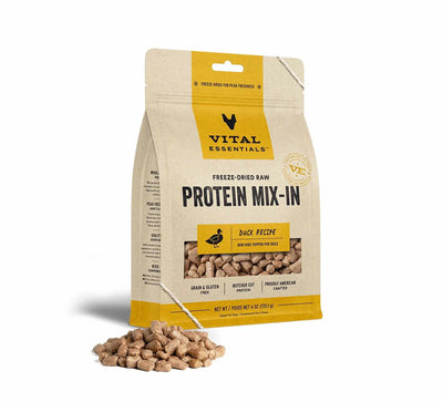 Vital Essentials(R) Freeze-Dried Raw Duck Protein Mix-In Meal Topper for Dogs - Your Pet Connection
