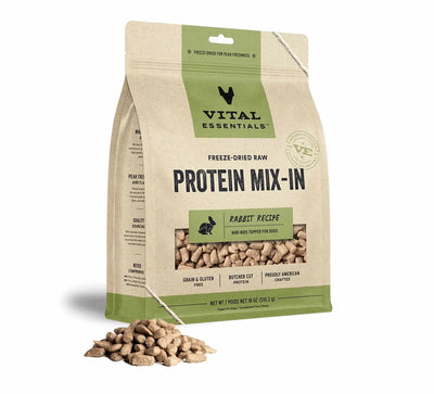Vital Essentials(R) Freeze-Dried Raw Rabbit Protein Mix-In Meal Topper for Dogs, - Your Pet Connection
