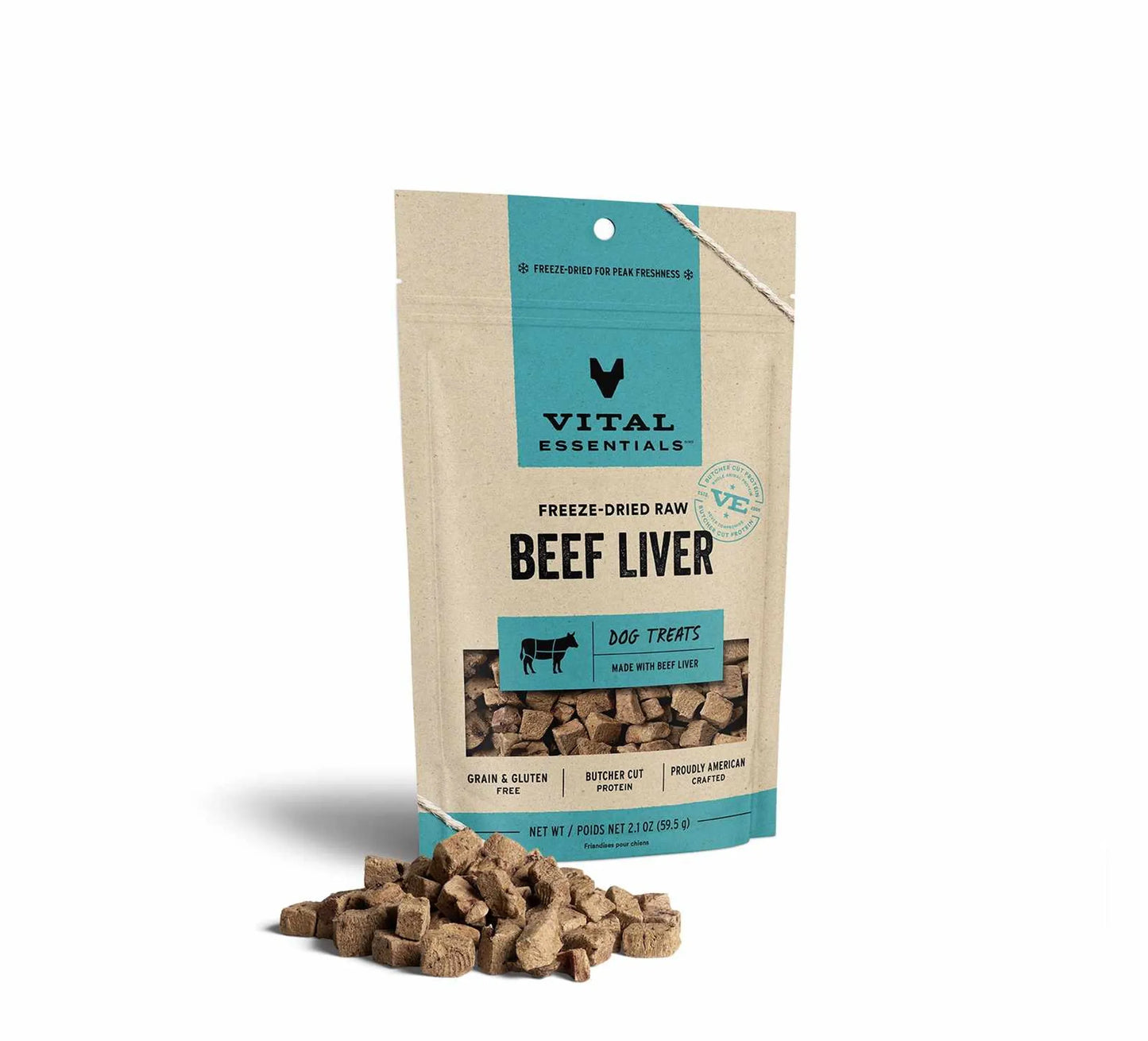 Vital Essentials(R) Freeze-Dried Beef Liver Dog Treats, 2.1 oz - Your Pet Connection