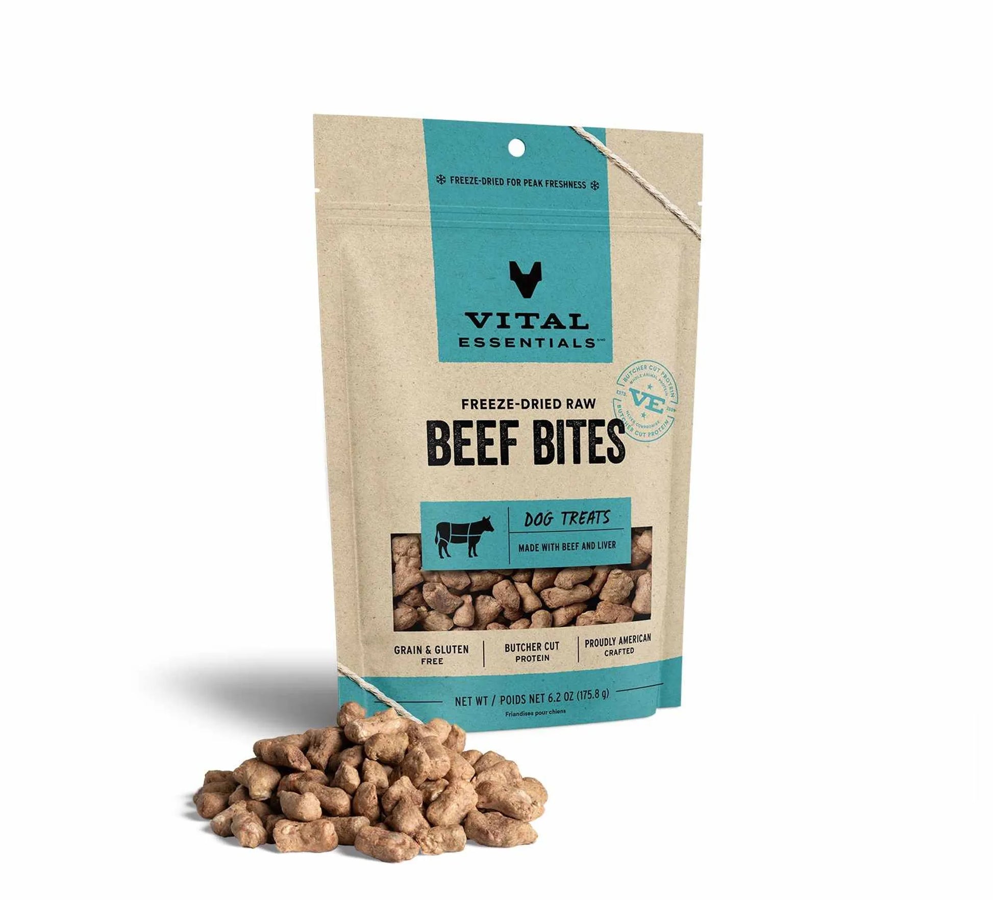 Vital Essentials(R) Freeze-Dried Beef Bites Dog Treats, - Your Pet Connection
