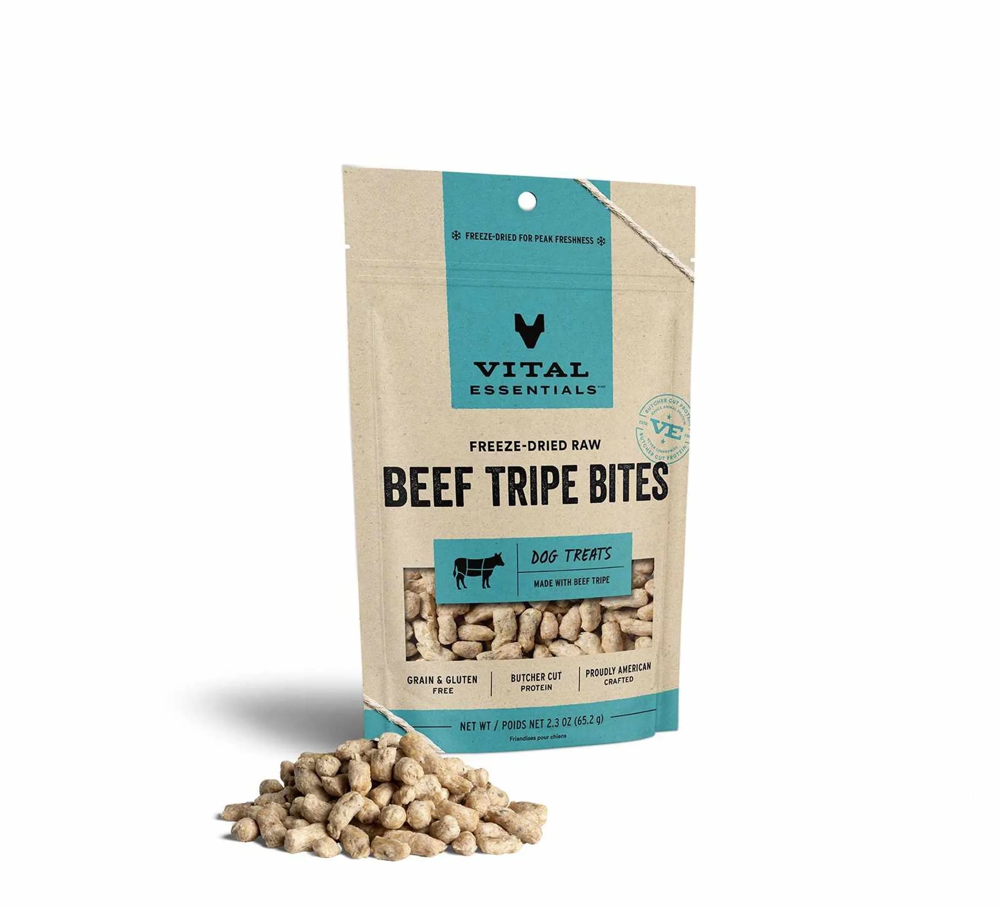 Vital Essentials(R) Freeze-Dried Beef Tripe Bites Dog Treats, - Your Pet Connection