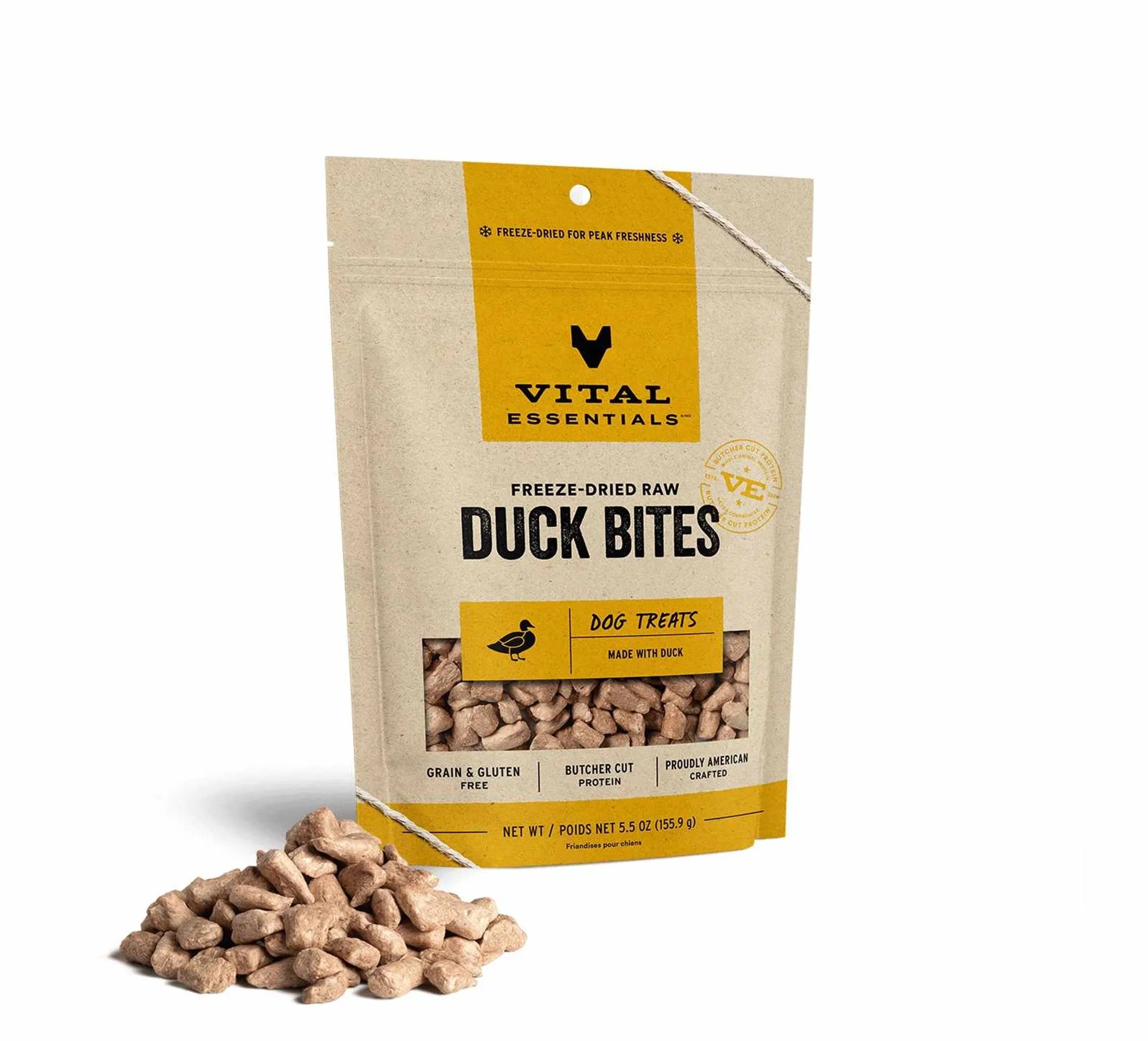 Vital Essentials(R) Freeze-Dried Duck Bites Dog Treats, - Your Pet Connection
