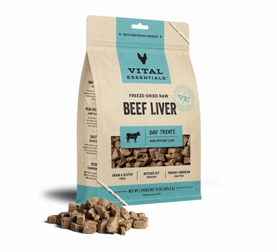 Vital Essentials(R) Freeze-Dried Raw Beef Liver Dog Treats, 15 oz - Your Pet Connection