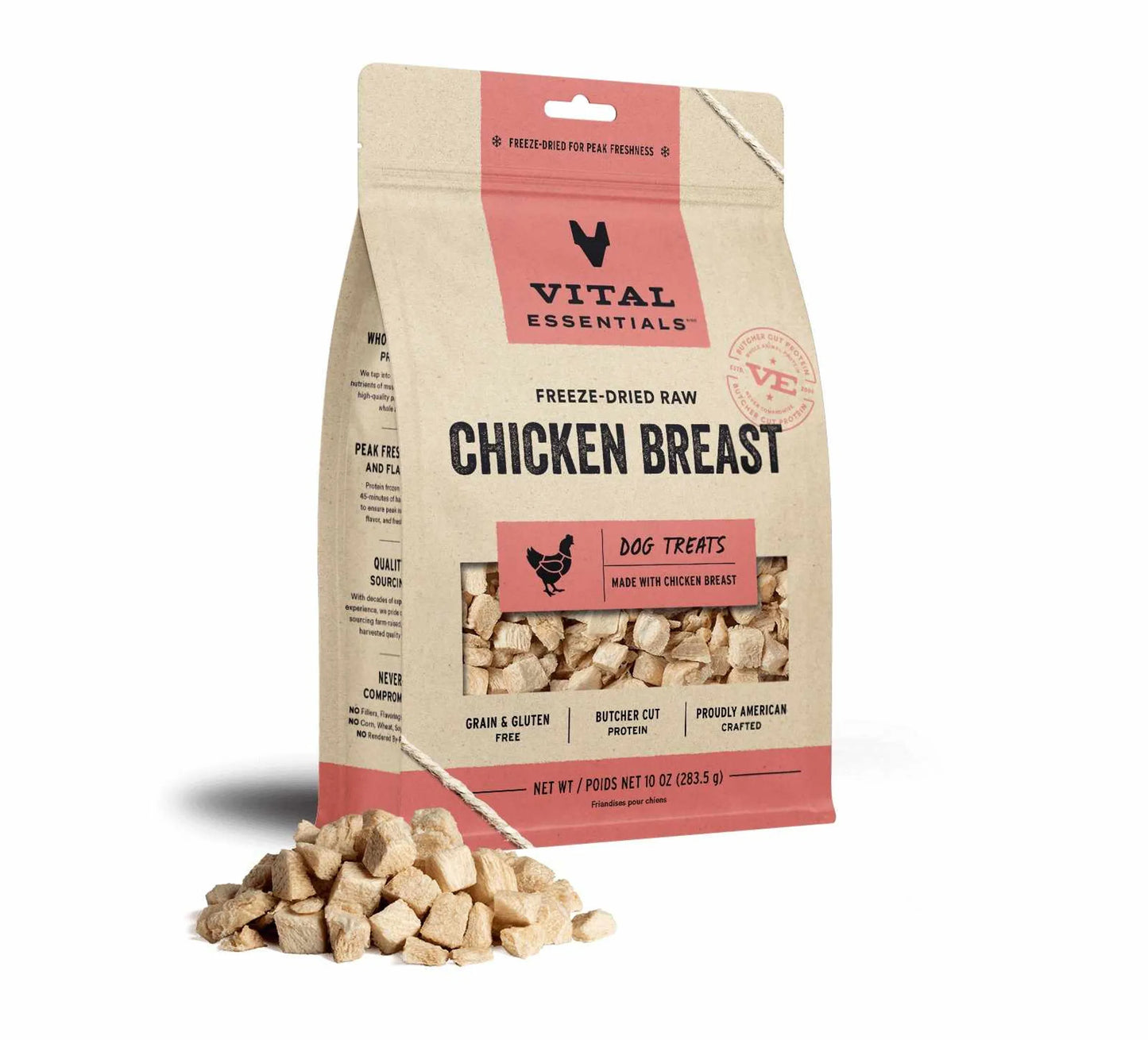 Vital Essentials(R) Freeze-Dried Raw Chicken Breast Dog Treats, - Your Pet Connection