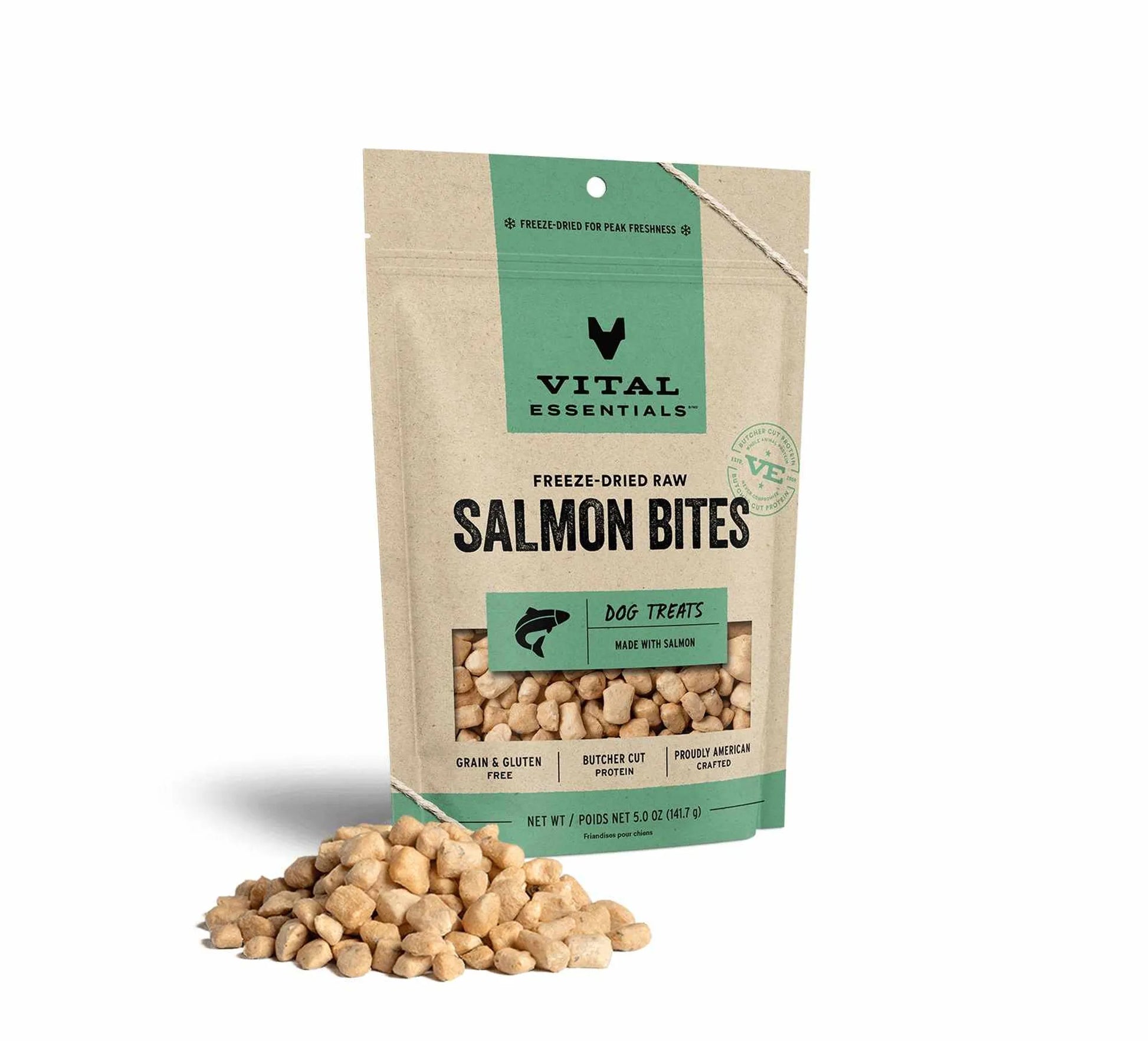 Vital Essentials(R) Freeze-Dried Raw Salmon Bites Dog Treats - Your Pet Connection
