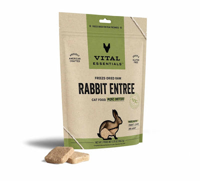 Vital Essentials(R) Freeze-Dried Raw Rabbit Entree Cat Food Mini Patties - Your Pet Connection