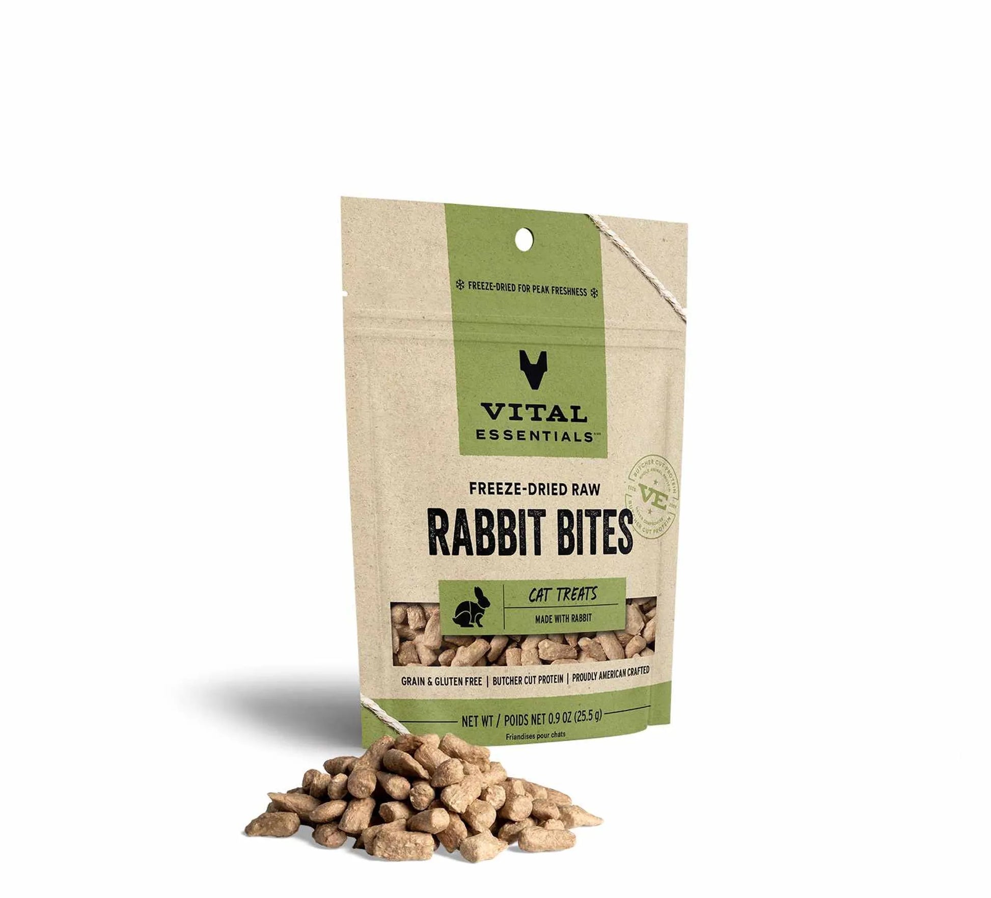 Vital Essentials(R) Freeze-Dried Rabbit Bites Cat Treats, 0.9 oz - Your Pet Connection
