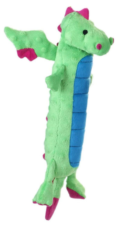 goDog Skinny Dragons w/Chew Guard Plush Dog Toy Green Large - Your Pet Connection