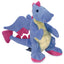 goDog Dragon w/Chew Guard Periwinkle Plush Dog Toy - Your Pet Connection