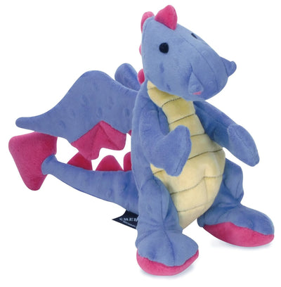 goDog Dragon w/Chew Guard Periwinkle Plush Dog Toy - Your Pet Connection