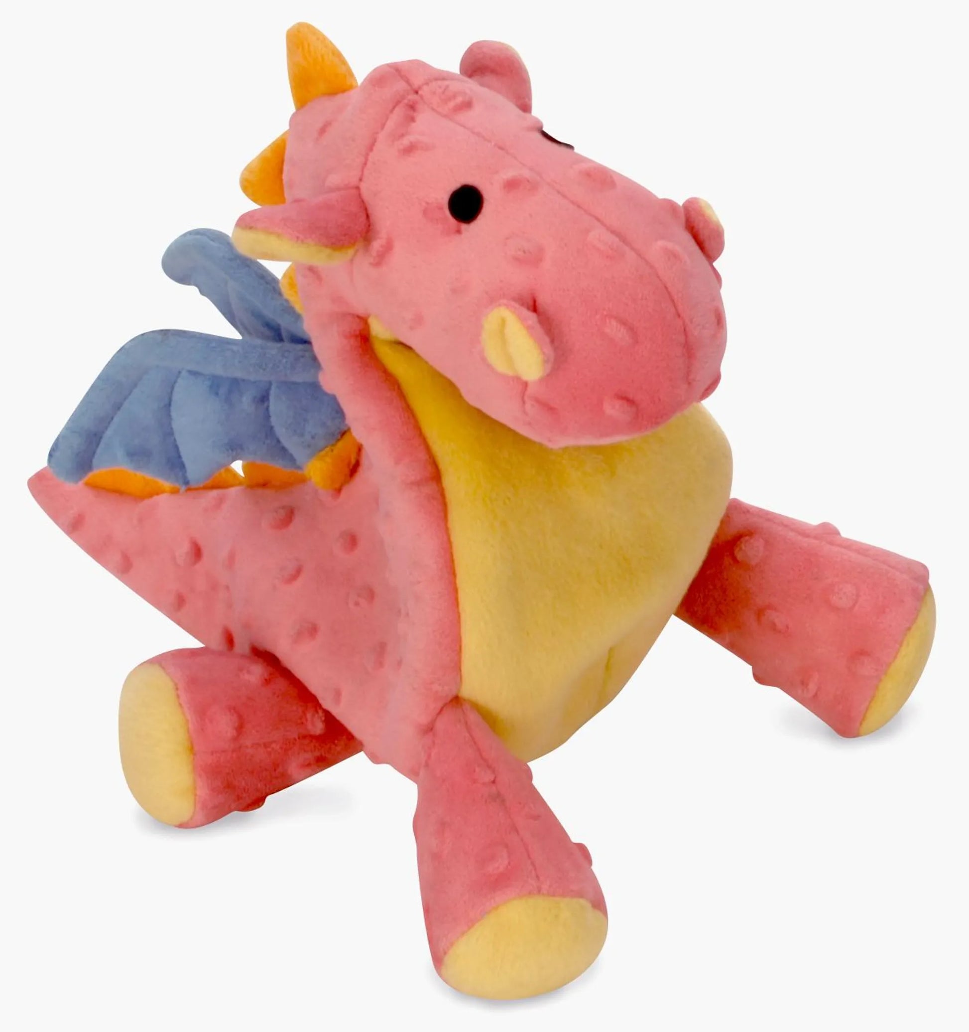 goDog Dragon w/Chew Guard Coral Plush Dog Toy Large - Your Pet Connection