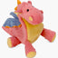 goDog Dragon w/Chew Guard Coral Plush Dog Toy Large - Your Pet Connection