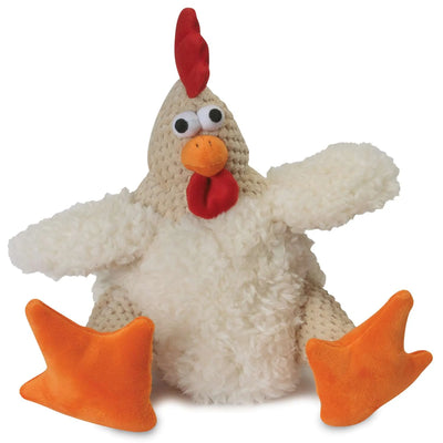 goDog Checkers Fat Rooster White w/Chew Guard Plush Dog Toy - Your Pet Connection