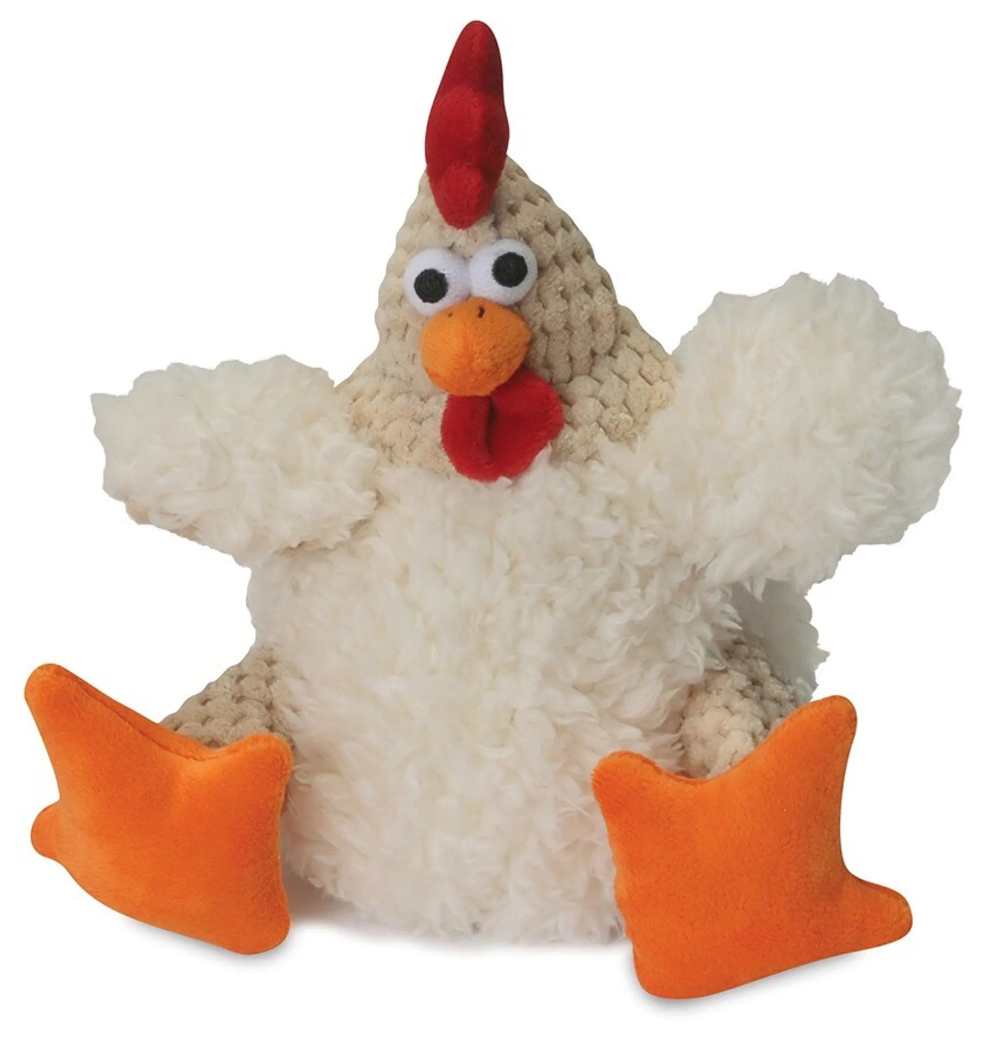goDog Checkers Fat Rooster White w/Chew Guard Plush Dog Toy - Your Pet Connection