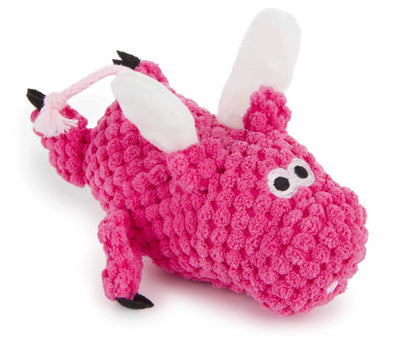 goDog Checkers Just For Me Flying Pig Squeaky Plush Dog Toy Mini - Your Pet Connection