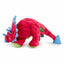 goDog Dino Triceratops w/Chew Guard Plush Dog Toy Red - Your Pet Connection