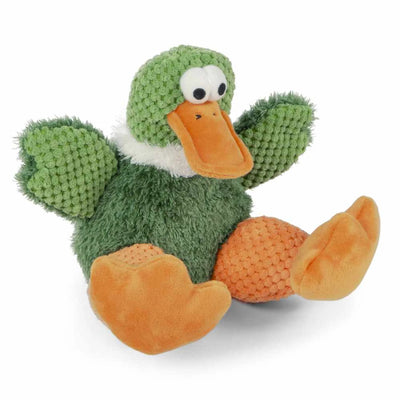 goDog Checkers Sitting Duck w/Chew Guard Plush Dog Toy Large - Your Pet Connection