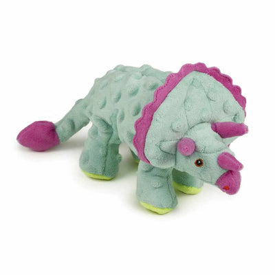 goDog Dino Triceratops w/Chew Guard Teal Plush Dog Toy - Your Pet Connection
