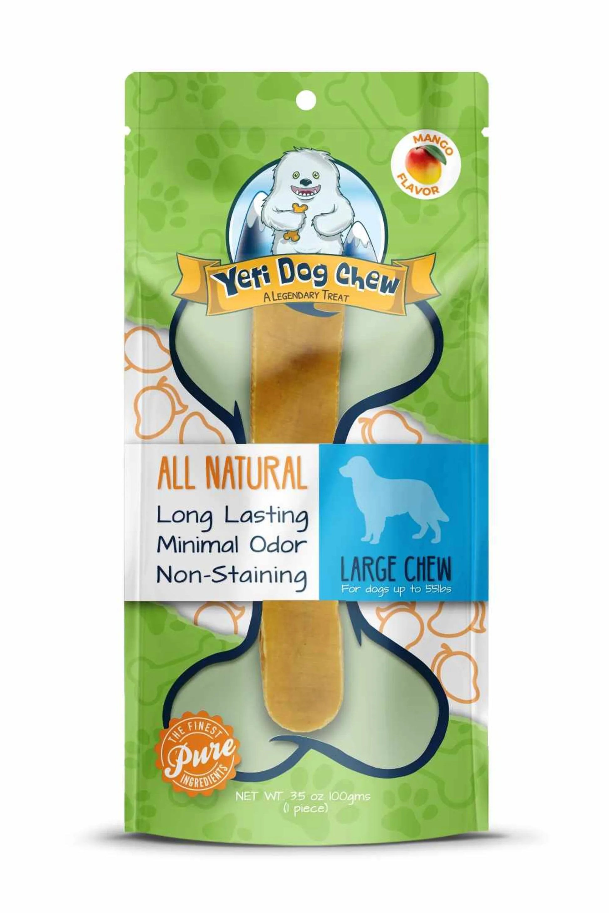 Yeti Dog Chews Mango Large Chews 1 piece 3.5oz - Your Pet Connection
