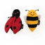 ZippyClaws Ladybug and Bee Plush Cat Toys - 80mm