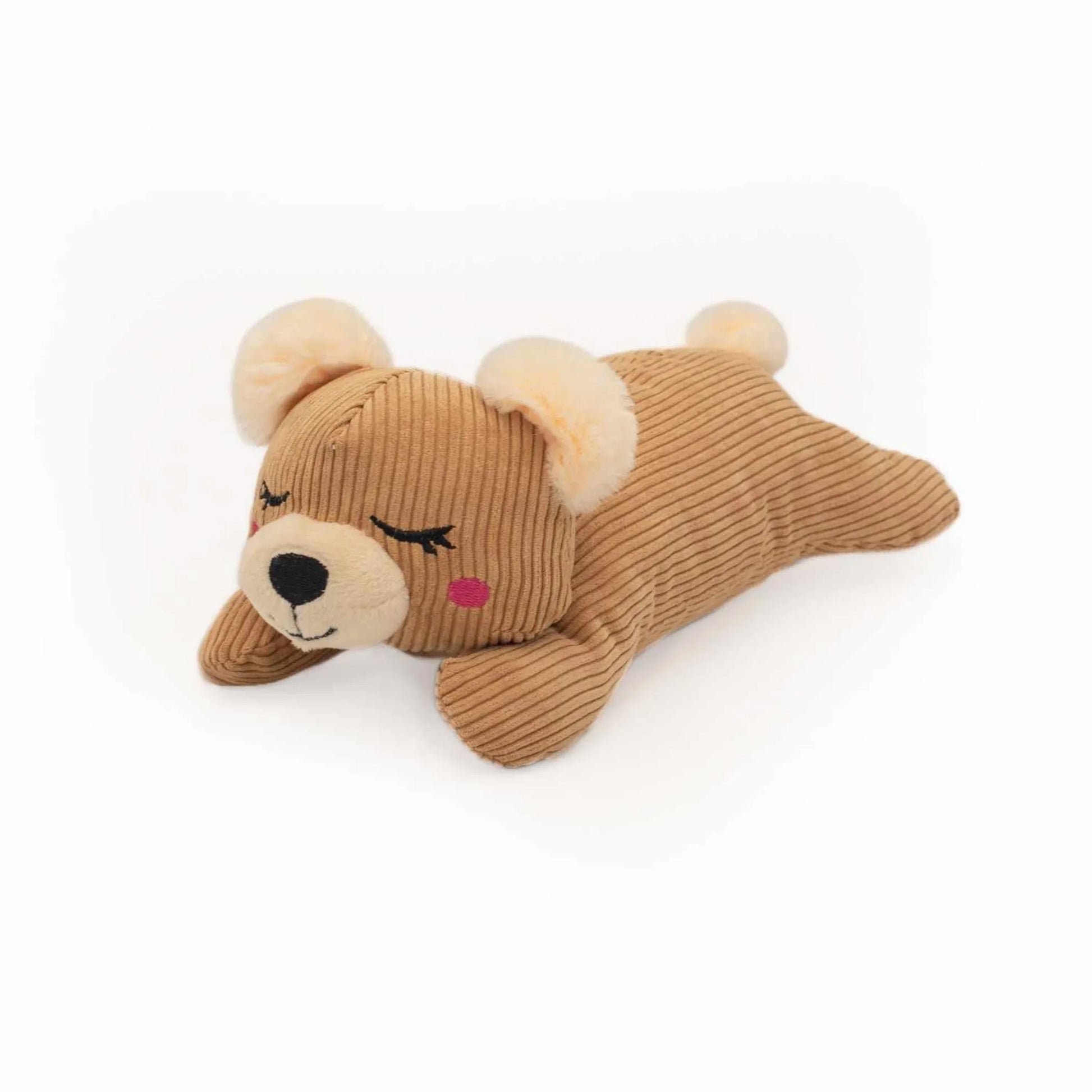 ZippyPaws Snooziez with Shhhqueaker - Bear - Your Pet Connection