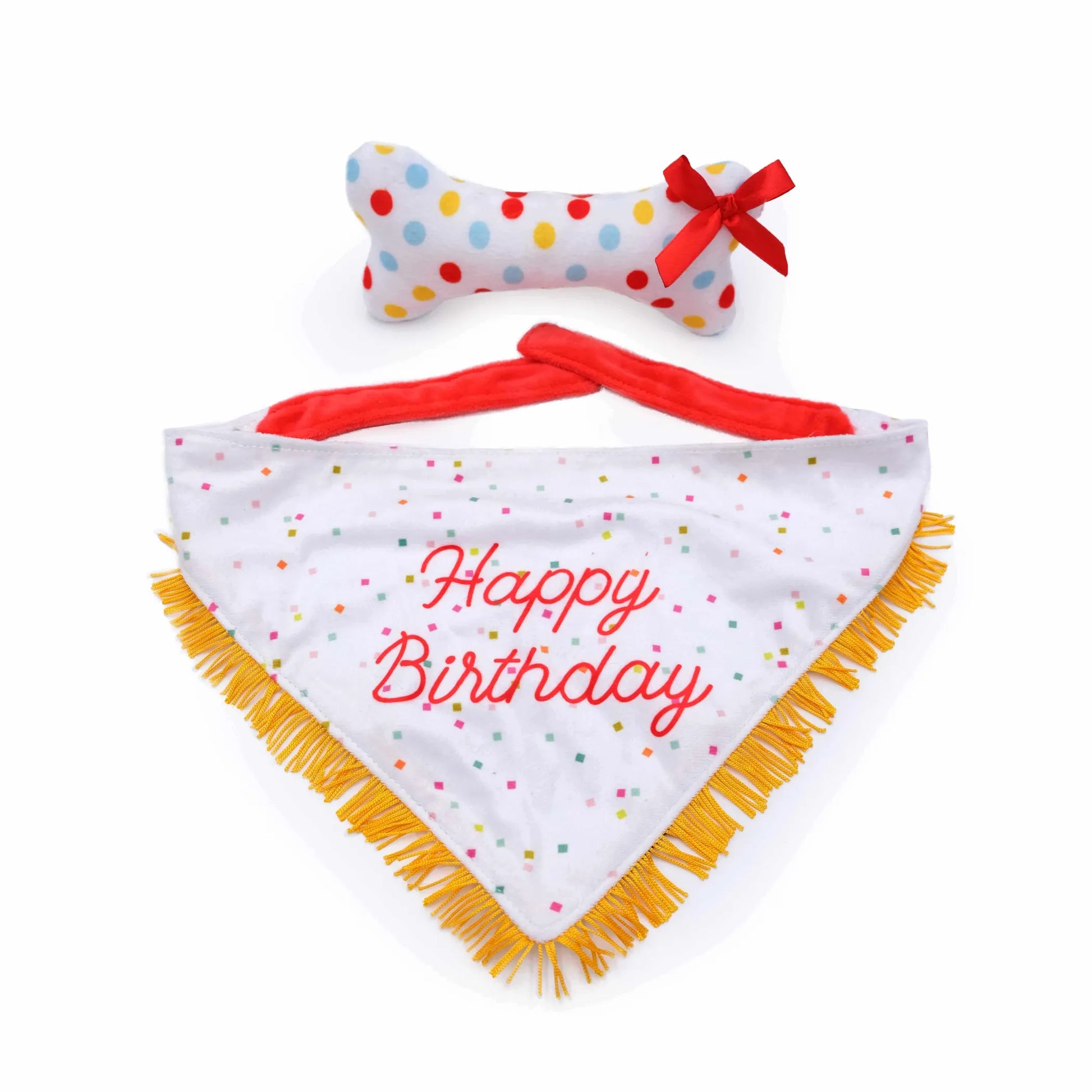 ZippyPaws Birthday Bandana and Bone 2-Pack - Your Pet Connection