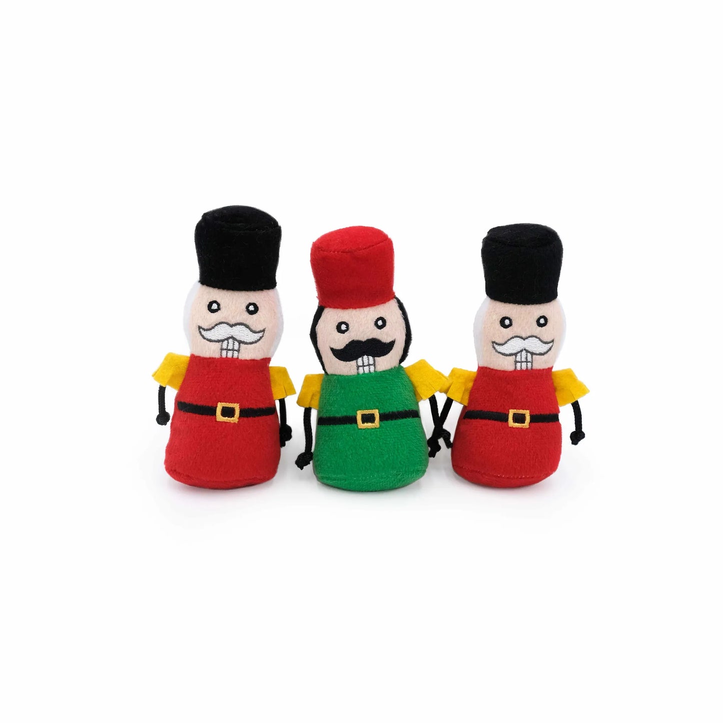 ZippyPaws Holiday Miniz Nutcrackers Plush Dog Toy 3pk - Your Pet Connection