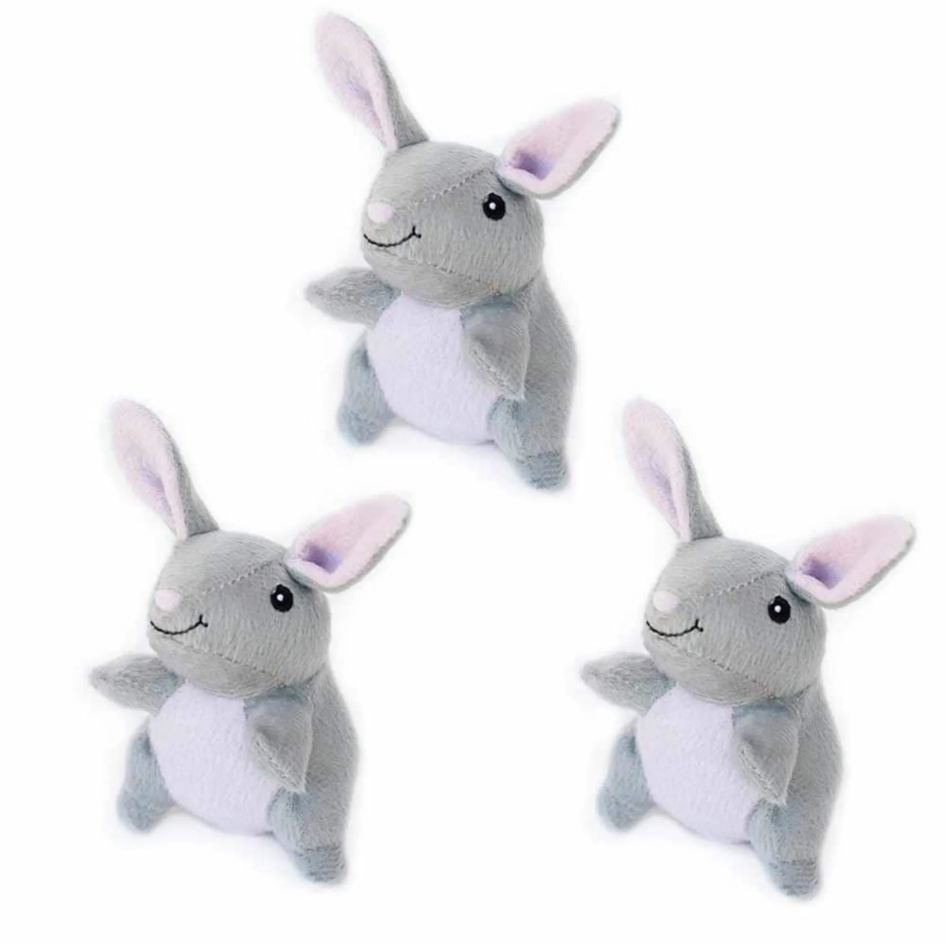 ZippyPaws Miniz 3 Pack Bunnies - Your Pet Connection