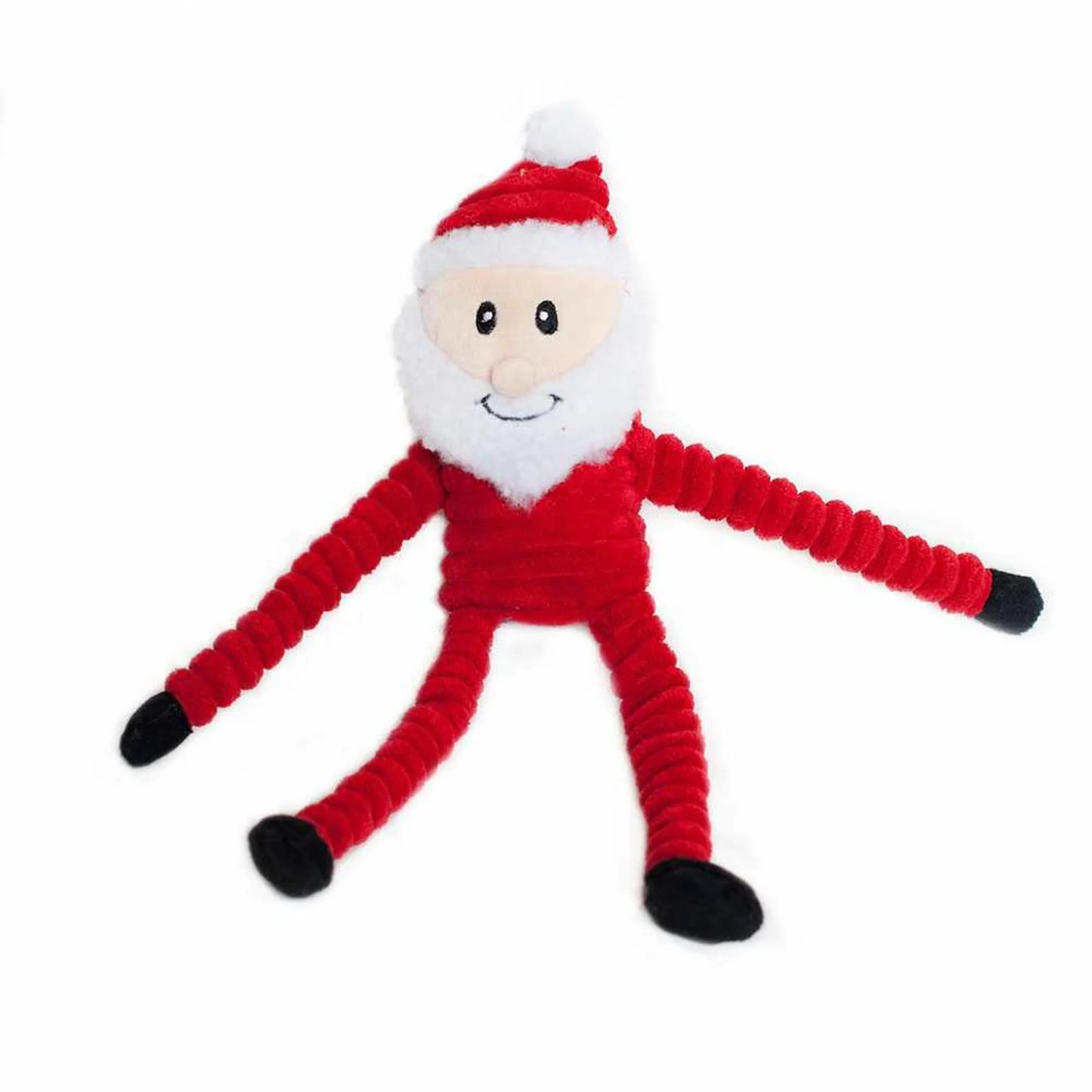 ZippyPaws Santa Plush Toy for Energetic Pet Play