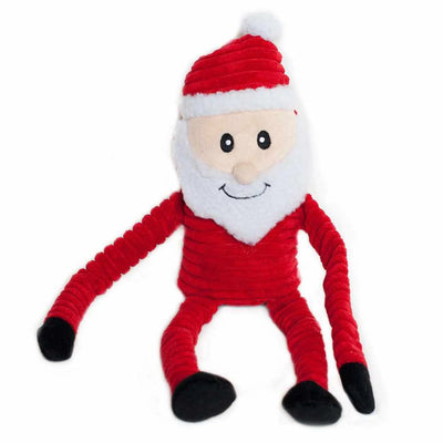ZippyPaws Santa Plush Toy for Energetic Pet Play