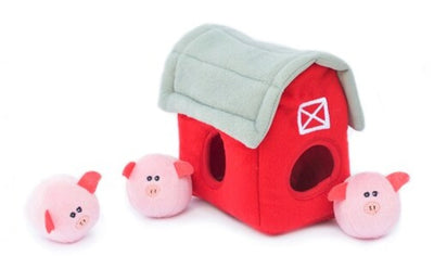 ZippyPaws Zippy Burrow Barn with Pig Bubble Babies - Your Pet Connection