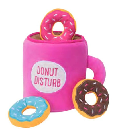 ZippyPaws Interactive Coffee & Donutz Plush Toy Set