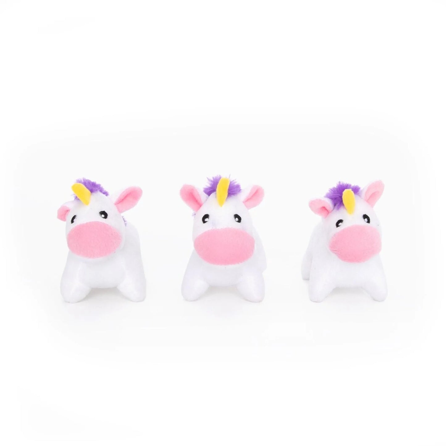 ZippyPaws Miniz Unicorns 3pk - Your Pet Connection