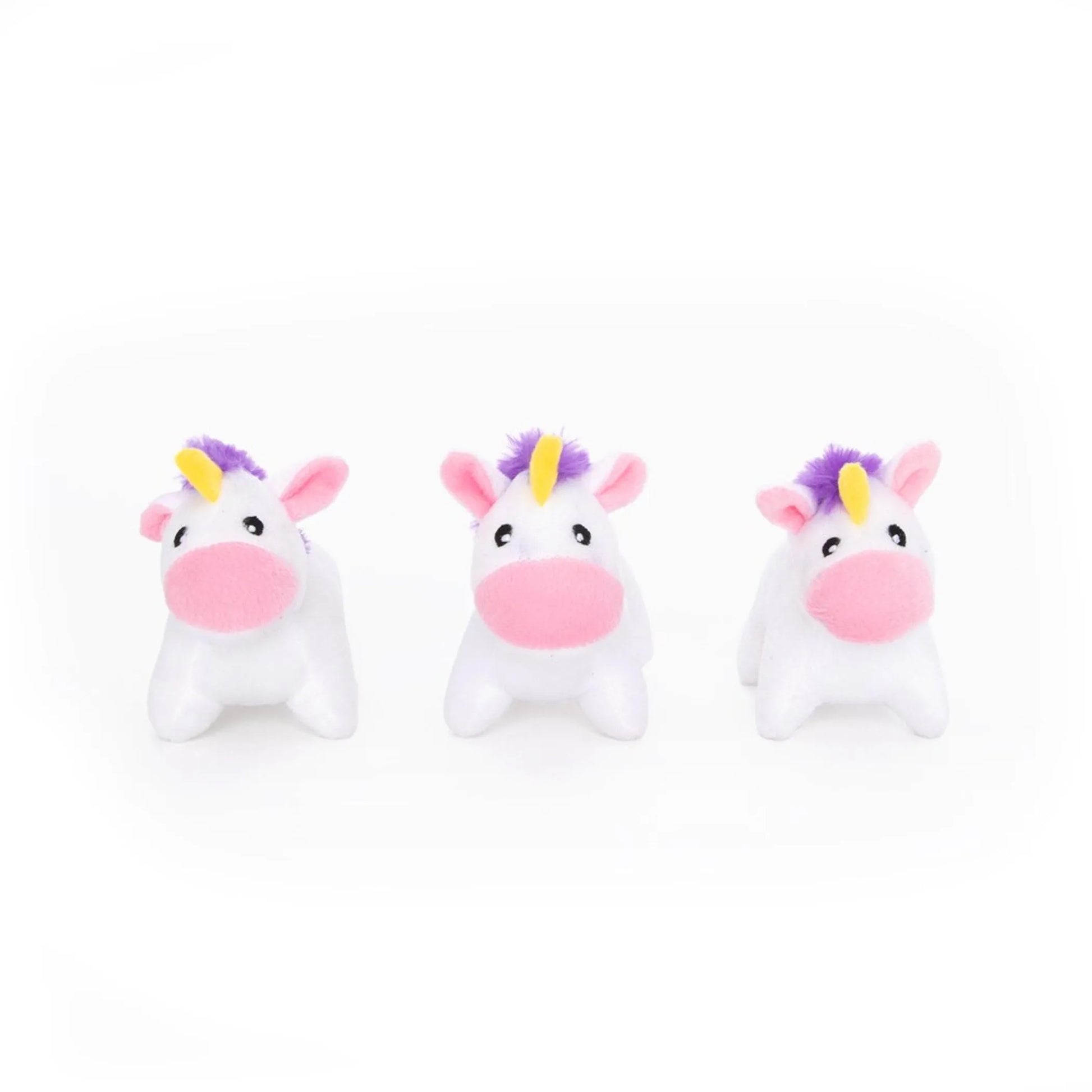 ZippyPaws Miniz Unicorns 3pk - Your Pet Connection