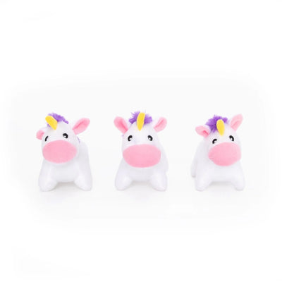 ZippyPaws Miniz Unicorns 3pk - Your Pet Connection