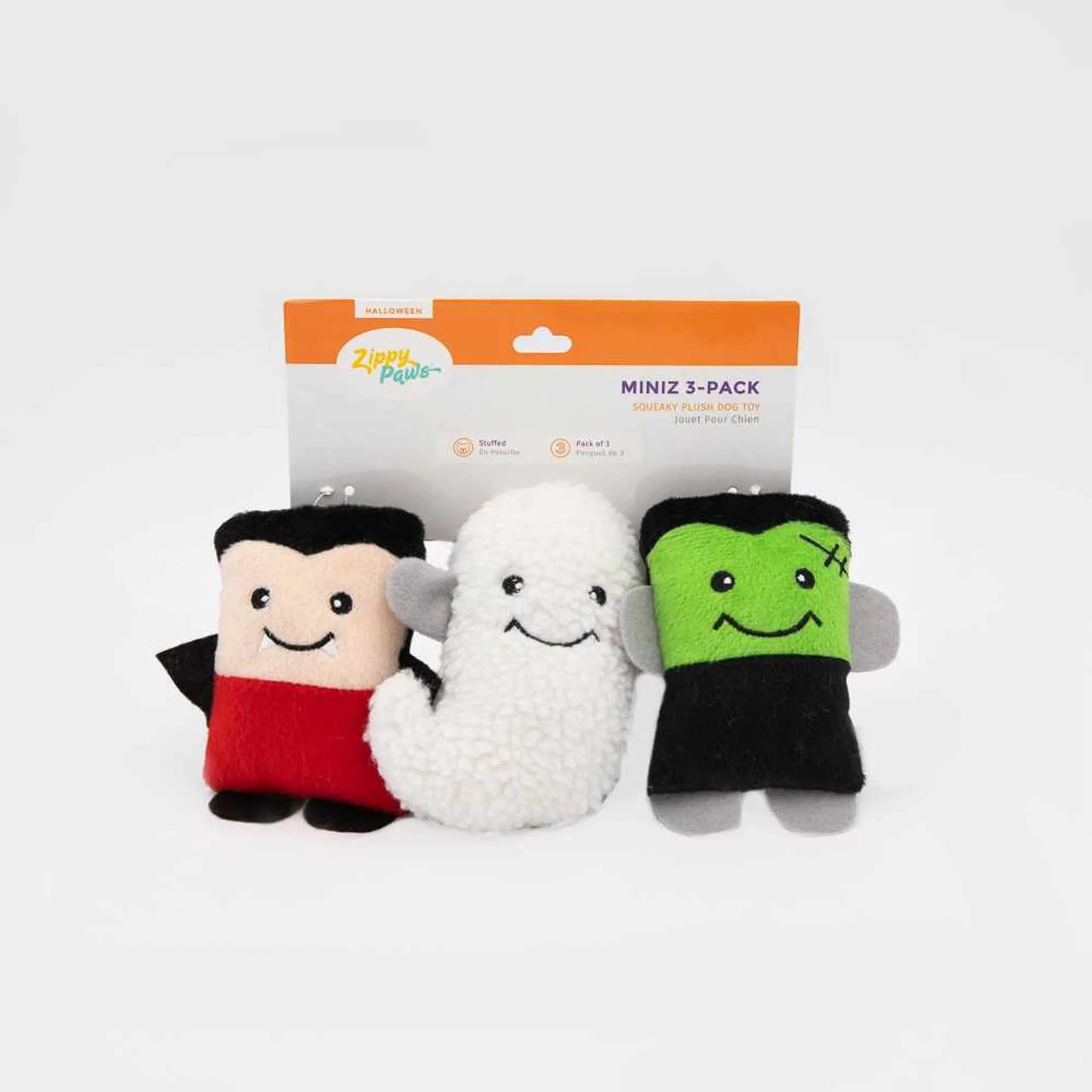 ZippyPaws Miniz Halloween Plush Toys Trio