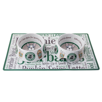 Haute Diggity Dog Starbarks Bowl & Mat Set 23 oz