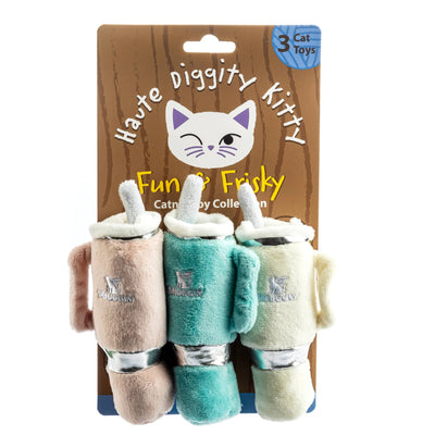 Snuggly Cup 3-Pack Organic Catnip Toys (Teal, Ivory, Blush) - Your Pet Connection