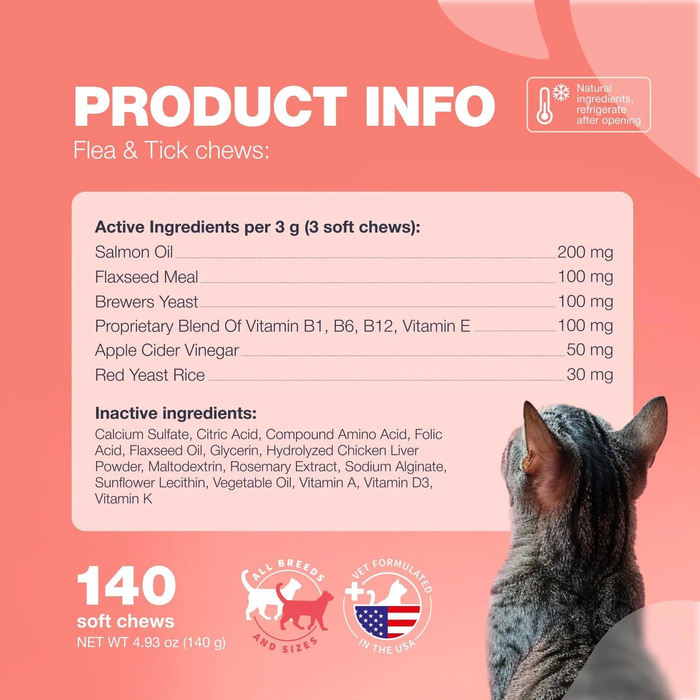 Chewia Flea & Tick Prevention Soft Chews for Cats