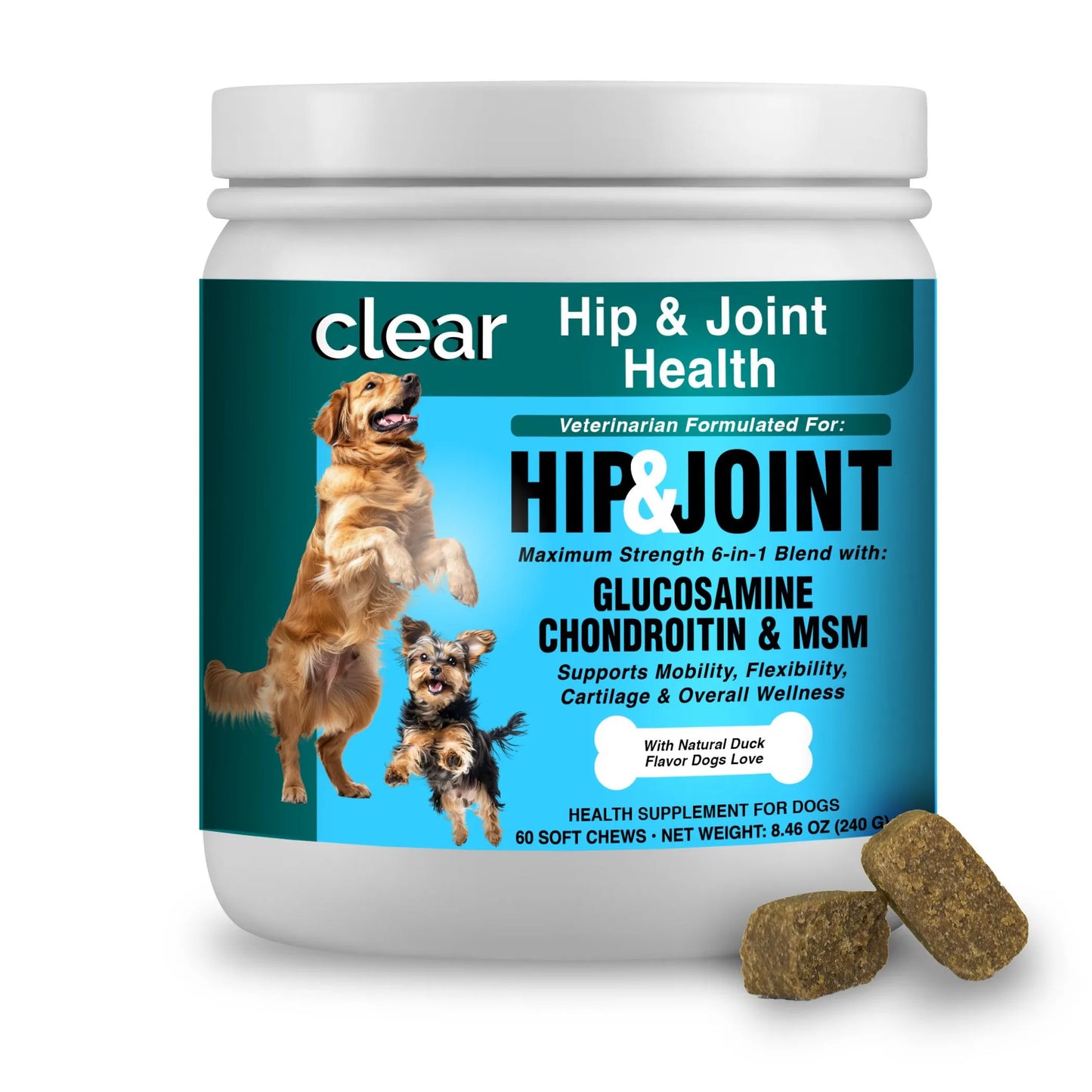 Clear Probiotics Joint Health Chews 60 Count