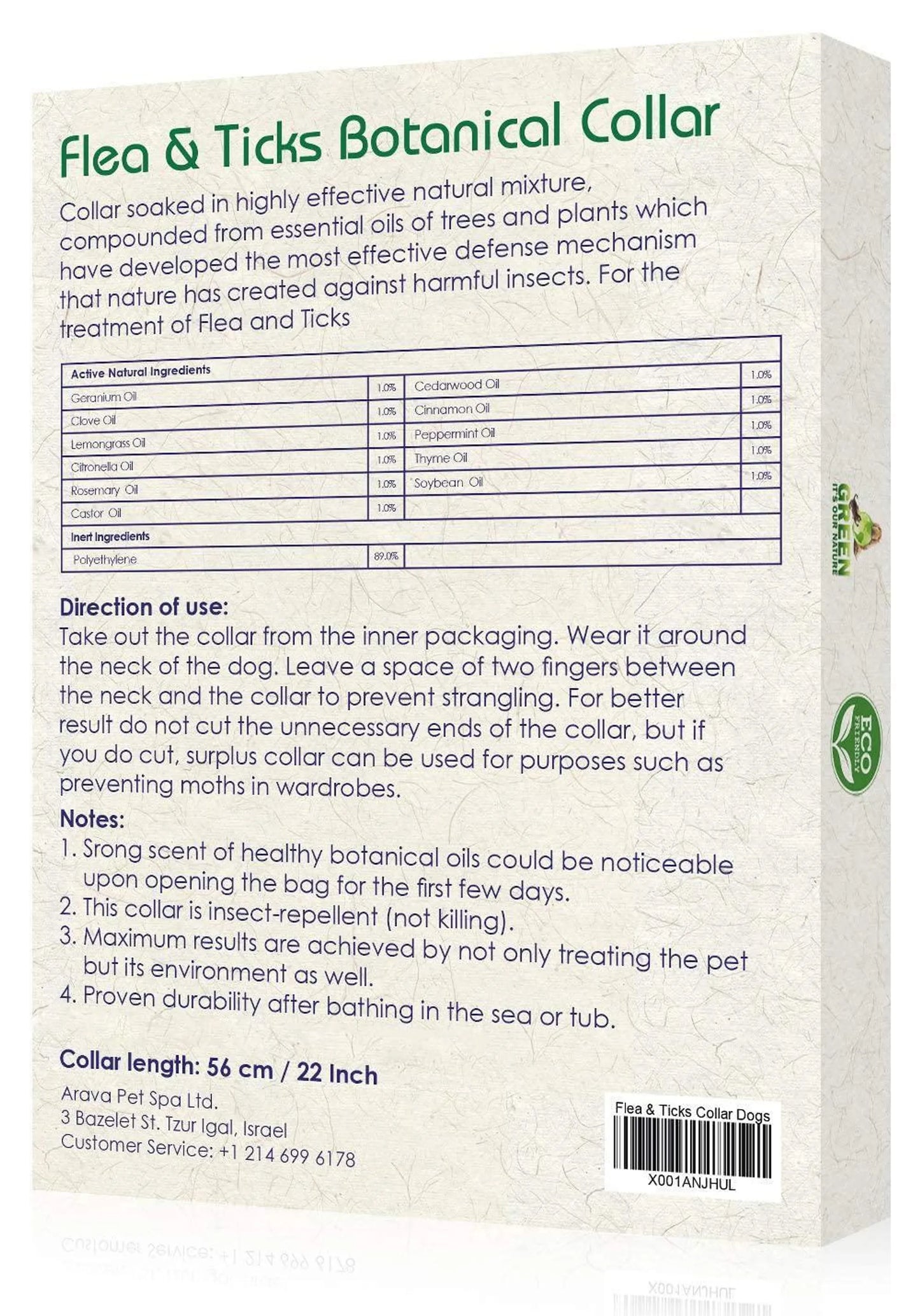 Arava Flea & Tick Collar for Dogs