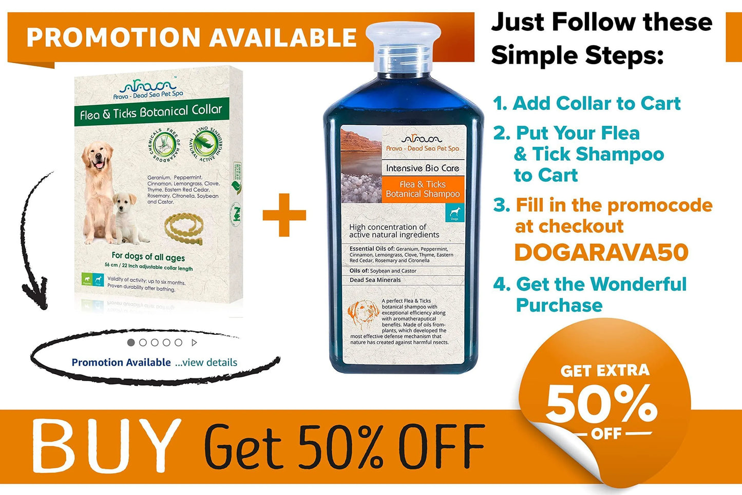 Arava Flea & Tick Collar for Dogs