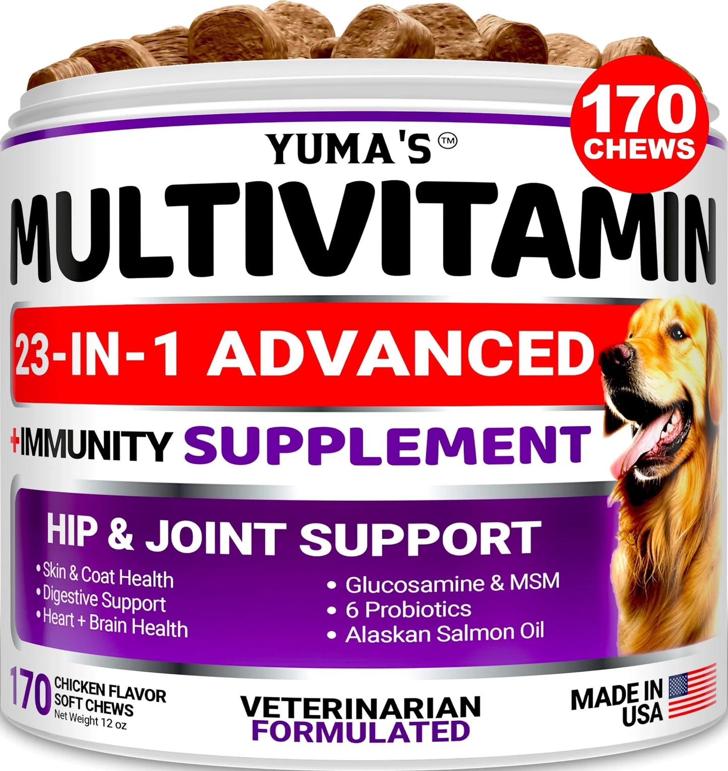 Yuma'S 23-in-1 Dog Multivitamin 170 Chews