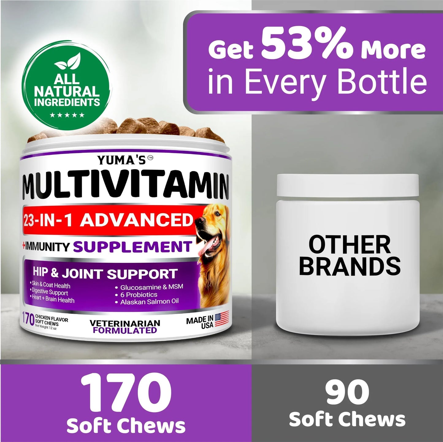 Yuma'S 23-in-1 Dog Multivitamin 170 Chews