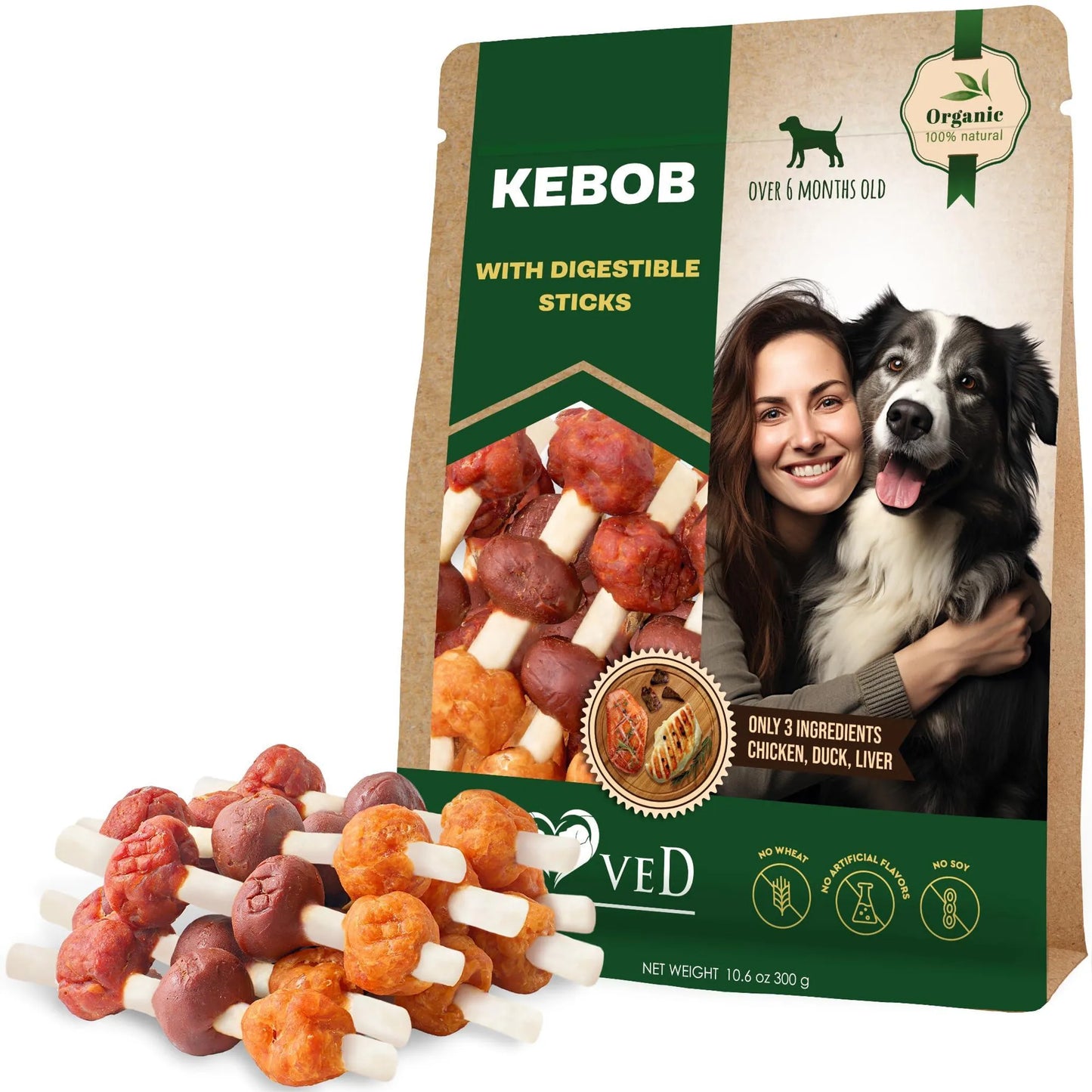 Beloved Pets Gourmet Kabob Dog Treats 100g