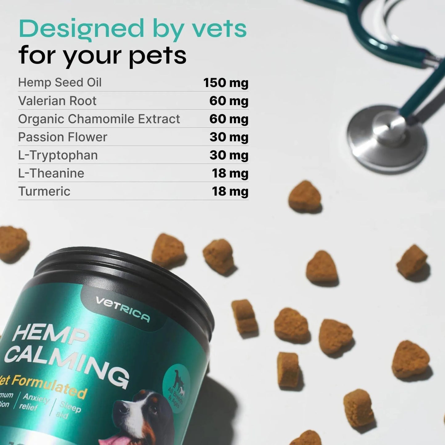 Vetrica Hemp Calming Chews for Dogs