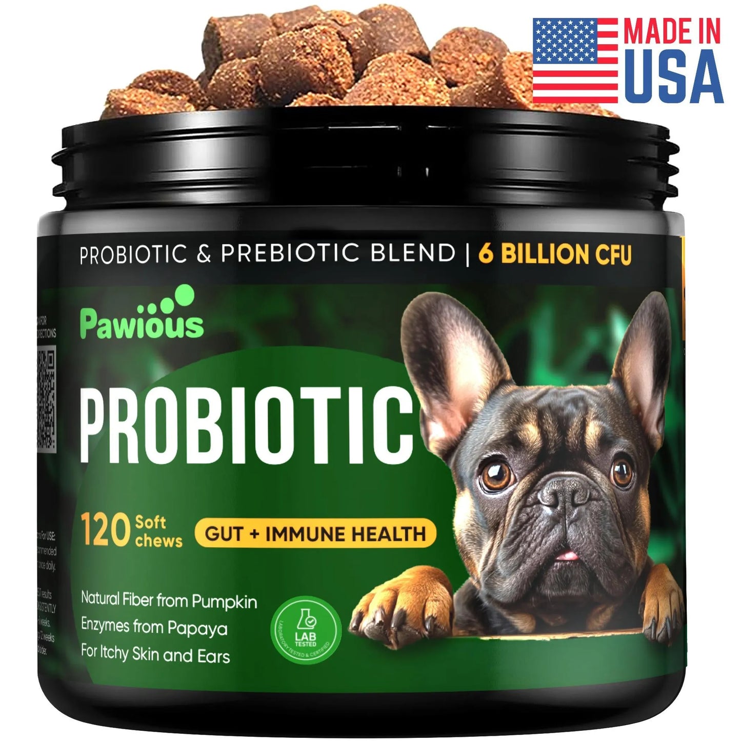 Pawious Probiotic Chews for Dogs 8oz