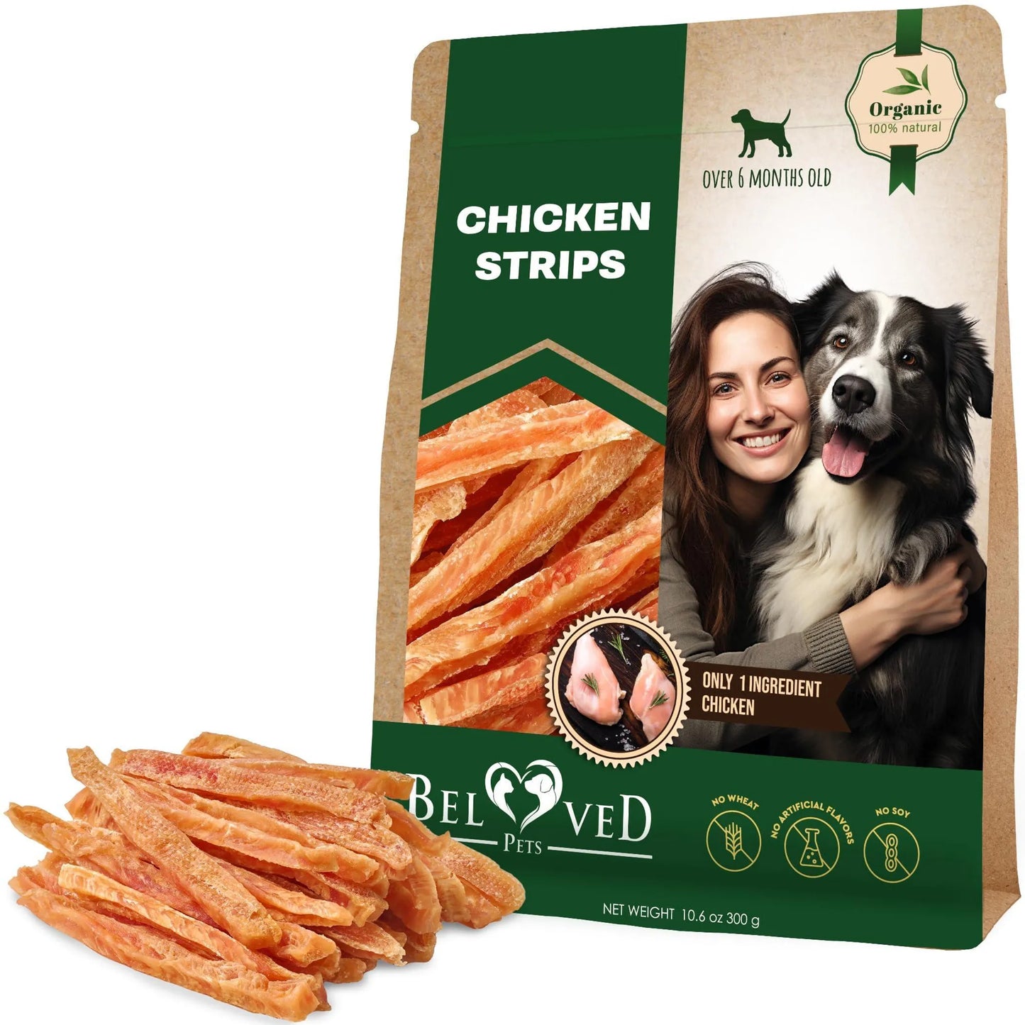 Beloved Pets Chicken Strips for Dogs 150g