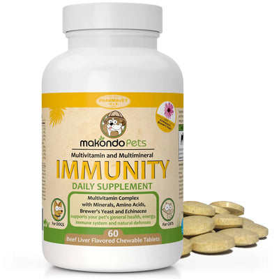 Immune Support Dog Supplement Dog Allergy Relief with Vitamins Minerals Echinacea and Brewers Yeast for Dogs Immunity Dog Health Supplies Dog Itch Rel - Your Pet Connection